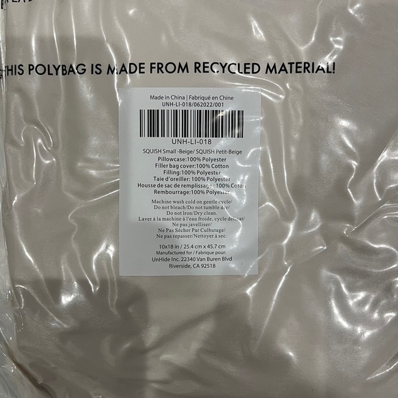 NEW Unhide Marshmallow Squish Pillow Beige Bear Faux Fur - Picture 5 of 5